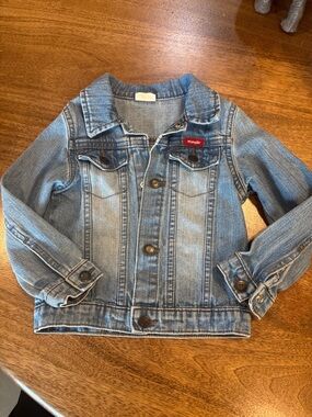 Wrangler Kids Blue Denim Jacket snap closure with Chest Pockets